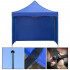 Pavilion pliabil gradina 3x3 m cu acoperis impermeabil si 3 pereti laterali, structura metalica, inaltime reglabila, albastru [29]