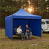 Pavilion pliabil gradina 3x3 m cu acoperis impermeabil si 3 pereti laterali, structura metalica, inaltime reglabila, albastru [33]