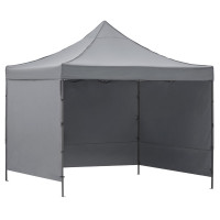 Pavilion pliabil gradina 3x3 m cu acoperis impermeabil si 3 pereti laterali, structura metalica, inaltime reglabila, gri Pavilion pliabil gradina 3x3 m cu acoperis impermeabil si 3 pereti laterali, structura metalica, inaltime reglabila, gri