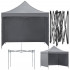 Pavilion pliabil gradina 3x3 m cu acoperis impermeabil si 3 pereti laterali, structura metalica, inaltime reglabila, gri [3]