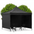 Pavilion pliabil gradina 3x3 m cu acoperis impermeabil si 3 pereti laterali, structura metalica, inaltime reglabila, negru [3]