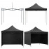 Pavilion pliabil gradina 3x3 m cu acoperis impermeabil si 3 pereti laterali, structura metalica, inaltime reglabila, negru [6]
