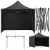 Pavilion pliabil gradina 3x3 m cu acoperis impermeabil si 3 pereti laterali, structura metalica, inaltime reglabila, negru [7]