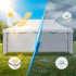 Cort pavilion de gradina, pliere rapida, 300x600 cm, inaltime reglabila, cu 3 pereti laterali, impermeabil, alb [14]