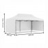 Cort pavilion de gradina, pliere rapida, 300x600 cm, inaltime reglabila, cu 3 pereti laterali, impermeabil, alb [16]