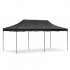 Cort pavilion de gradina, pliere rapida, 300x600 cm, inaltime reglabila, cu 3 pereti laterali, impermeabil, negru [6]