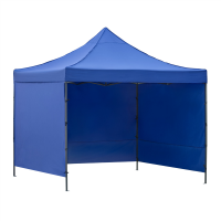Pavilion pliabil de gradina 3x3 m, cu 3 pereti laterali pentru protectie impotriva vantului si ploii usoare, prelata hidrofoba Oxford 420D, cadru din