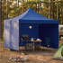 Pavilion pliabil de gradina 3x3 m, cu 3 pereti laterali pentru protectie impotriva vantului si ploii usoare, prelata hidrofoba Oxford 420D, cadru din [33]