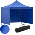 Pavilion pliabil de gradina 3x3 m, cu 3 pereti laterali pentru protectie impotriva vantului si ploii usoare, prelata hidrofoba Oxford 420D, cadru din [7]