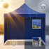 Pavilion pliabil de gradina 3x3 m, cu 3 pereti laterali pentru protectie impotriva vantului si ploii usoare, prelata hidrofoba Oxford 420D, cadru din [10]