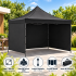 Pavilion pliabil de gradina 3x3 m, cu 3 pereti laterali pentru protectie impotriva vantului si ploii usoare, prelata hidrofoba Oxford 420D, cadru din [3]