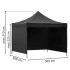 Pavilion pliabil de gradina 3x3 m, cu 3 pereti laterali pentru protectie impotriva vantului si ploii usoare, prelata hidrofoba Oxford 420D, cadru din [38]