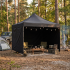 Pavilion pliabil de gradina 3x3 m, cu 3 pereti laterali pentru protectie impotriva vantului si ploii usoare, prelata hidrofoba Oxford 420D, cadru din [8]