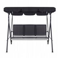 Leagan Balansoar Sersimo Fiona GS10, pentru gradina sau terasa, 3 locuri, culoare Grafit