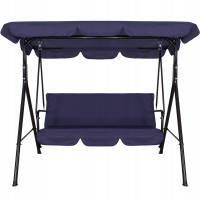 Balansoar leagan 3 persoane Sersimo Navy, GS19 greutate maxima 220kg