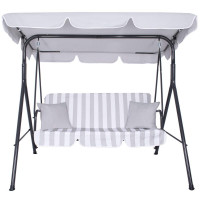 Leagan balansoar gradina Sersimo Siena, 3 locuri, 220kg, gri