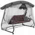 Balansoar gradina 226x126x192 cm, 3 in 1 leagan, pat si relaxare, cu plasa anti-insecte, copertina reglabila, saltea si perne incluse, gri si maro [10]