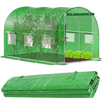 Folie inlocuire pentru sera 300x200x200 cm, PE 140g/mp cu plasa PP, UV4, 6 ferestre si usa cu fermoar, verde Folie inlocuire pentru sera 300x200x200 cm, PE 140g/mp cu plasa PP, UV4, 6 ferestre si usa cu fermoar, verde