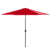 Umbrela terasa gradina, cu manivela si inclinare, GU18E, diametru 300cm, Rosu Umbrela terasa gradina, cu manivela si inclinare, GU18E, diametru 300cm, Rosu