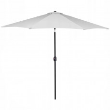 Umbrela terasa gradina, cu manivela si inclinare, GU20E, diametru 300cm, Argintiu Umbrela terasa gradina, cu manivela si inclinare, GU20E, diametru 300cm, Argintiu