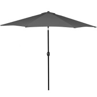 Umbrela terasa gradina, cu manivela si inclinare, GU200, diametru 300cm, gri antracit Umbrela terasa gradina, cu manivela si inclinare, GU200, diametru 300cm, gri antracit