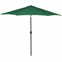 Umbrela terasa gradina, cu manivela si inclinare, GU24, diametru 300cm, Verde Umbrela terasa gradina, cu manivela si inclinare, GU24, diametru 300cm, Verde