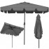 Umbrela terasa sau gradina reglabila, inclinare 2 directii, protectie UV UPF 50+, 195x122 cm, gri inchis [4]