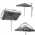 Umbrela terasa sau gradina reglabila, inclinare 2 directii, protectie UV UPF 50+, 195x122 cm, gri inchis [23]