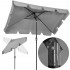 Umbrela terasa sau gradina reglabila, inclinare 2 directii, protectie UV UPF 50+, 195x122 cm, gri deschis [2]
