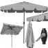 Umbrela terasa sau gradina reglabila, inclinare 2 directii, protectie UV UPF 50+, 195x122 cm, gri deschis [5]