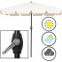 Umbrela terasa sau gradina reglabila, inclinare 2 directii, protectie UV UPF 50+, 195x122 cm, ecru [14]