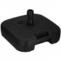 Suport umbrela patrat, din plastic, 22 litri, umplere cu apa sau nisip, negru Suport umbrela patrat, din plastic, 22 litri, umplere cu apa sau nisip, negru