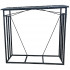 Suport depozitare lemne de foc cu acoperis ondulat, structura metalica, 185x70x185 cm, negru [2]