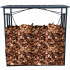 Suport depozitare lemne de foc cu acoperis ondulat, structura metalica, 185x70x185 cm, negru [5]
