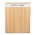 Cos de rufe cu capac si 2 compartimente, sac textil detasabil, 105 litri, 52x33x63 cm, bambus natural [3]
