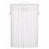 Cos de rufe cu capac, din bambus cu sac textil detasabil, 72 litri, 40x28x60 cm, alb [12]