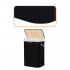 Cos de rufe cu capac, din bambus cu sac textil detasabil, 72 litri, 40x30x60 cm, negru [7]