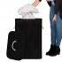 Cos de rufe cu capac, din bambus cu sac textil detasabil, 72 litri, 40x30x60 cm, negru [11]