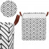 Cos depozitare haine sau jucarii, 36x36x36cm, bumbac si in, 36 l, zig-zag, alb [2]