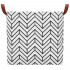 Cos depozitare haine sau jucarii, 36x36x36cm, bumbac si in, 36 l, zig-zag, alb [3]