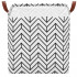 Cos depozitare haine sau jucarii, 36x36x36cm, bumbac si in, 36 l, zig-zag, alb [4]