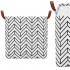 Cos depozitare haine sau jucarii, 36x36x36cm, bumbac si in, 36 l, zig-zag, alb [9]