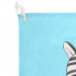 Cos depozitare haine sau jucarii, 50x40cm, bumbac si in, 80 l, zebra, albastru [8]