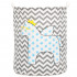 Cos depozitare haine sau jucarii, 50x40cm, bumbac si in, 80 l, unicorn, gri [5]
