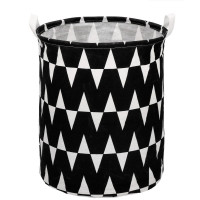 Cos depozitare haine sau jucarii, 45x35cm, bumbac si in, 55 l, negru