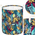Cos depozitare haine sau jucarii, 50x40cm, bumbac si in, 80 l, floral, multicolor [5]
