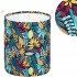 Cos depozitare haine sau jucarii, 50x40cm, bumbac si in, 80 l, floral, multicolor [11]