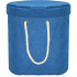 Cos depozitare haine sau jucarii, 30x30cm, bumbac si in, 27 l, albastru [12]