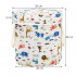 Cos depozitare haine sau jucarii, 30x30 cm, bumbac si in, 27 l, animalute, alb [8]