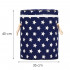 Cos depozitare haine sau jucarii, 40x35cm, bumbac si in, 43 l, albastru marin [18]